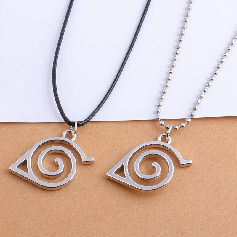 20pcs Anime Necklace Cosplay Akatsuki Organization Red Cloud Sign Hokage Tsunade Uzumaki Pendant Necklace Wholesale