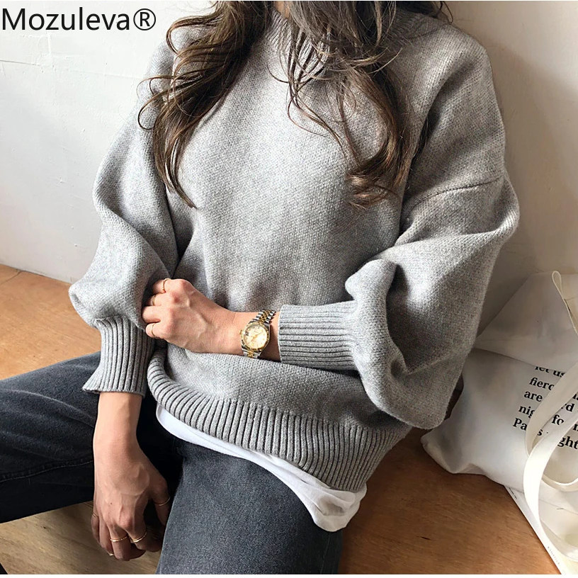 Mozuleva 2020 в винтажном стиле свободные утолщаются теплый пуловер свитер для женщин