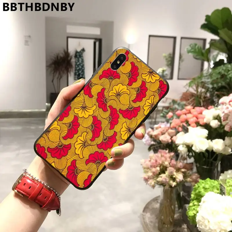 

African Wax Fabic Phone Cases for iPhone 11 12 mini pro XS MAX 8 7 6 6S Plus X 5S SE 2020 XR