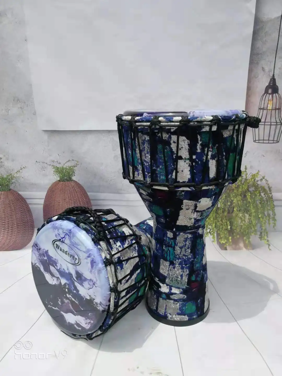 

African drum PVC cloth sheepskin 8 inches PVC kindergarten untunable mechanical performance 10 inches 12 inches hand drum