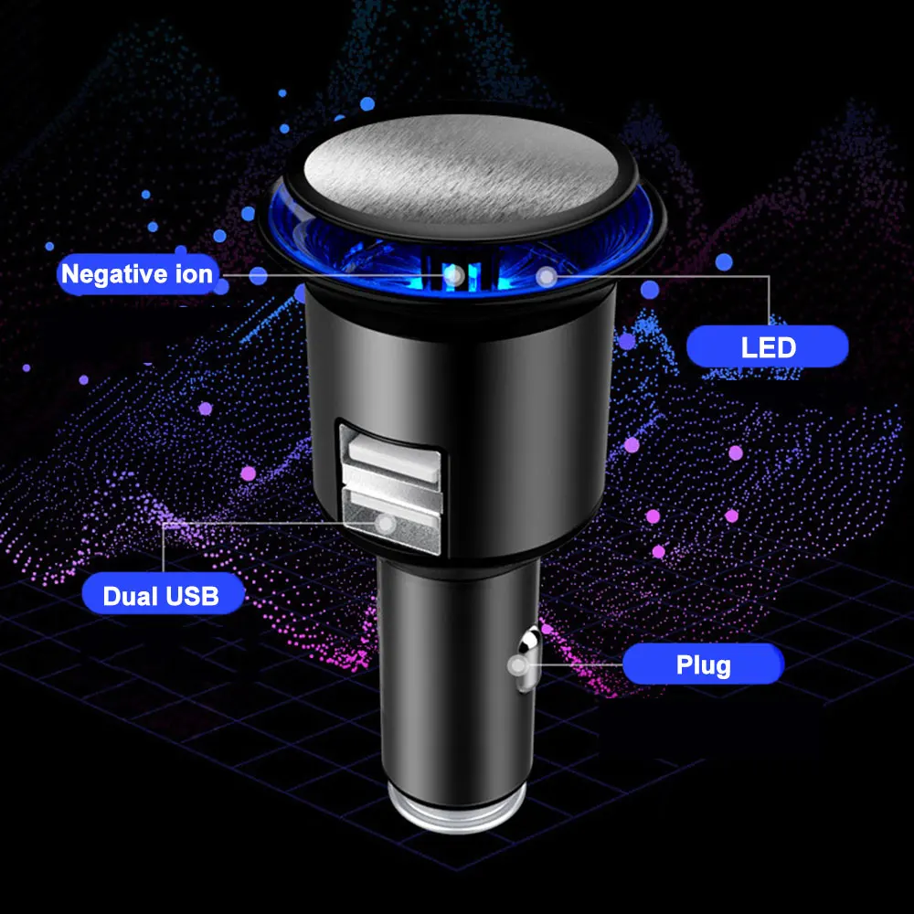 Автомобильный очиститель воздуха KAWOSEN с отрицательными ионами 5 В 3 1 А USB зарядное
