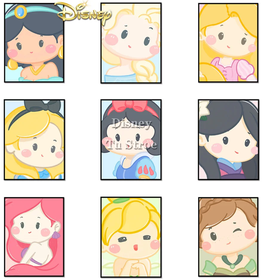 

5d Diy Diamond Painting Disney Cartoon Princess Full Square Diamond Inlaid Diamond Mosaic Cross Stitch Set Home Decoration