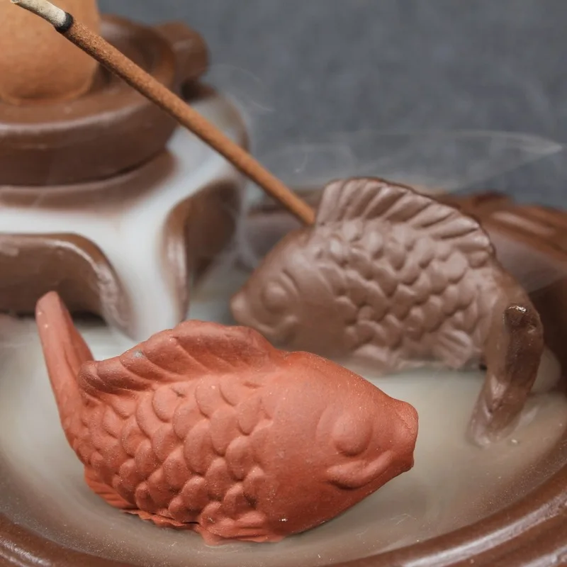 Благовония n Wish Fish Backflow благовония горелка Luck Zen керамический Ароматизатор