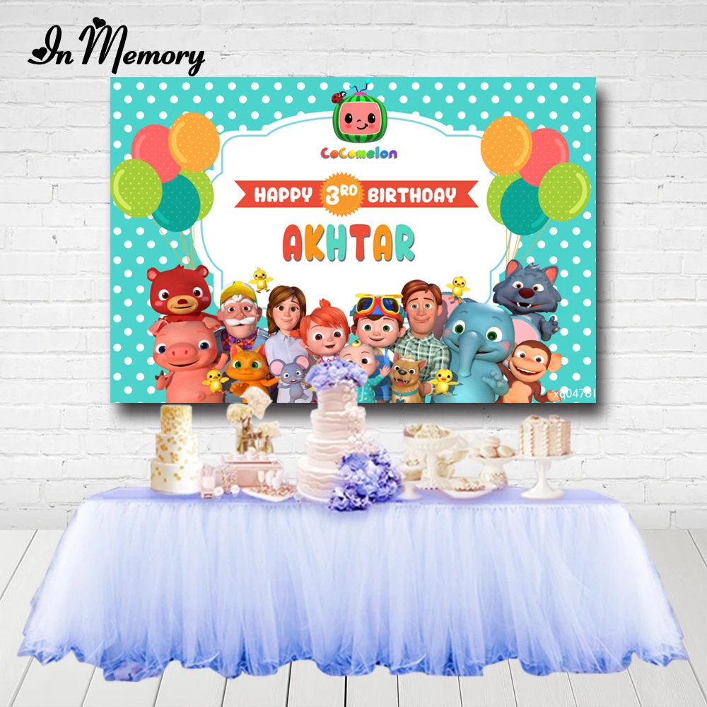 InMemory мятный кокомион семейный День рождения Декорации для детей воздушные шары