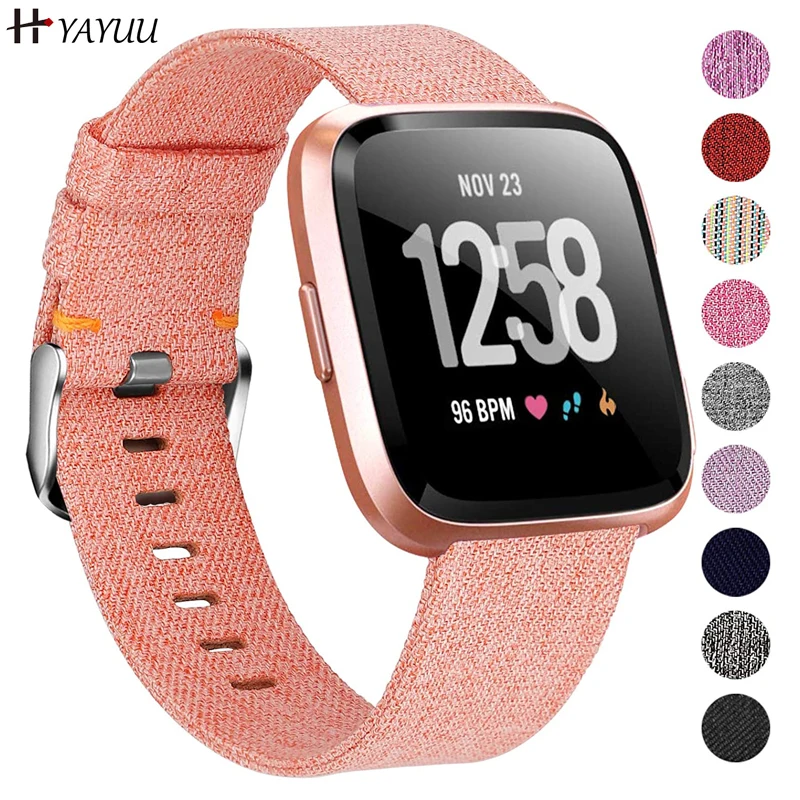 YAYUU дышащий тканый ремешок для часов Fitbit Versa/Versa 2/Versa Lite сменный быстросъемный