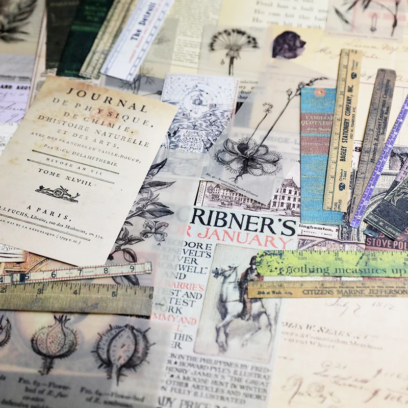 Старая газета кардсток высечки для скрапбукинга счастливый планировщик