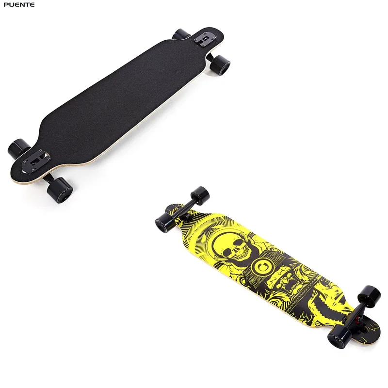 Модный скейтборд PUENTE длинный четырехколесный роликовый скутер дорожные