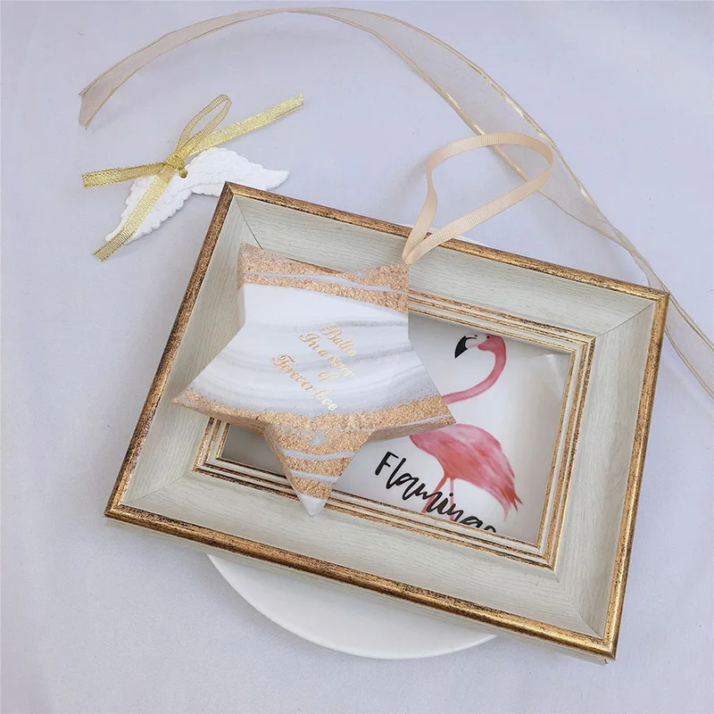 10 шт. пятиконечные Звездные коробки с мраморным золоченым узором Свадебная