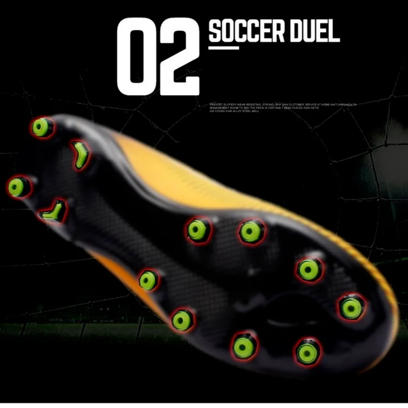

Hot Sale Classical Soccer Shoes Men's Football Boots Sneakers Waterproof High Ankle AG Soccer Cleats Boys Outdoor Sport Shoes