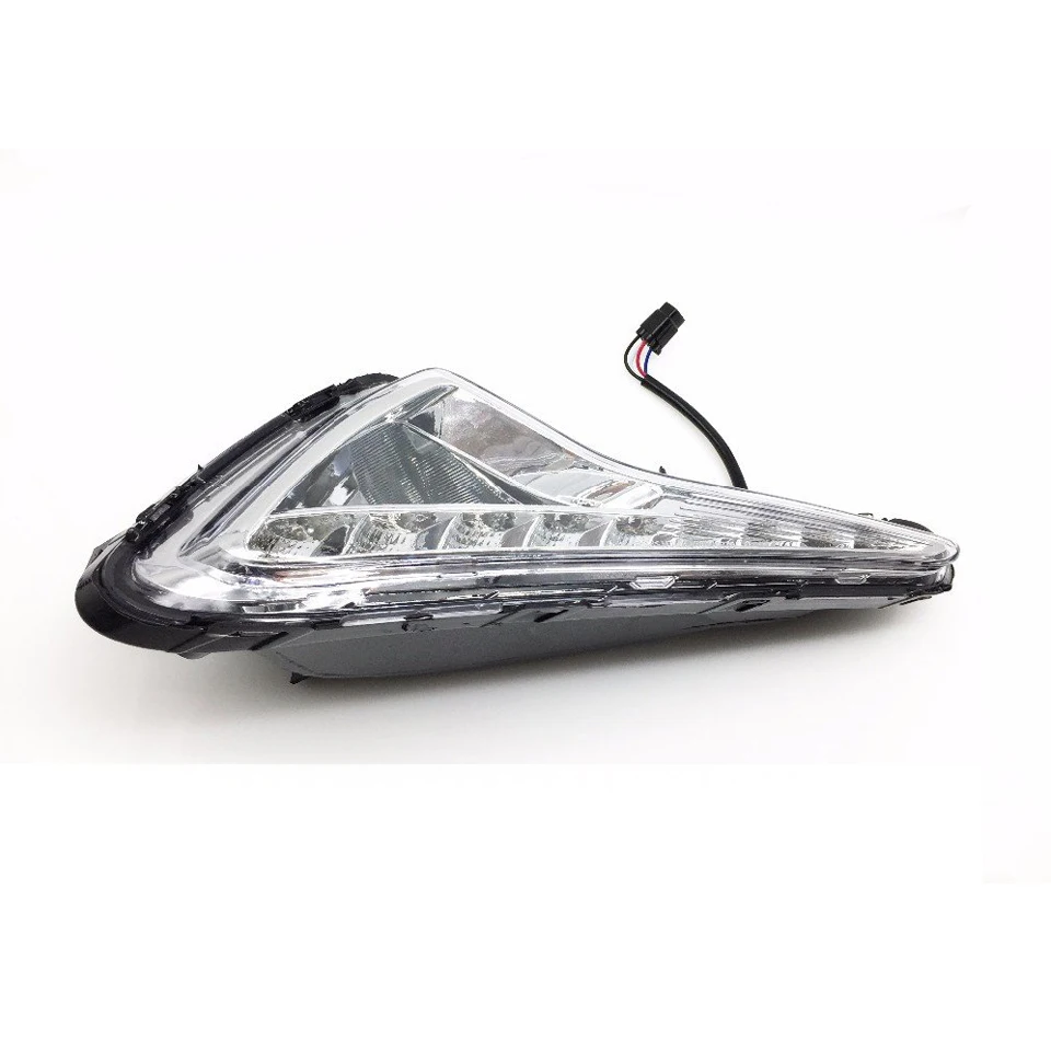 

2Pcs LED For Hyundai Accent VERNA 2014 2015 Car DEL DRL Light Daytime Running Light Fog Light Signal Turning With Yellow Light