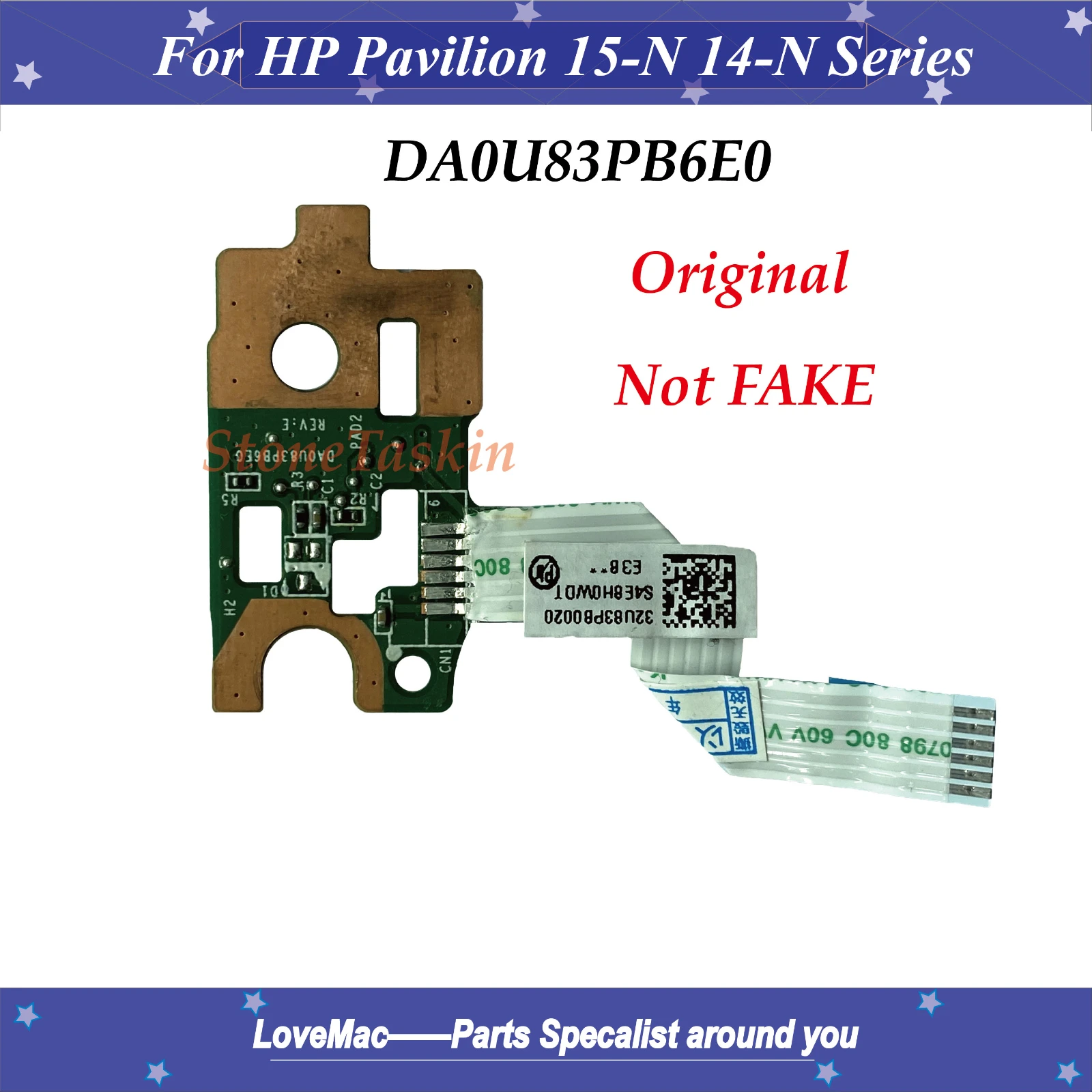 Оригинальная панель кнопки питания с кабелем для HP pavilion 15 N 14 F DA0U83PB6E0 732076 001 776780
