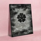 Скандинавский холст HD Печать картины растения настенная живопись черный клевер пять листов модульный постер гостиная украшение для дома