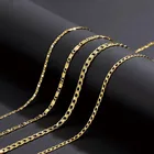 XP Jewelry-( 40 см, 50 см, 60 см) ожерелья Фигаро с покрытием 24-каратным золотом для мужчин и женщин, модные ювелирные украшения без никеля