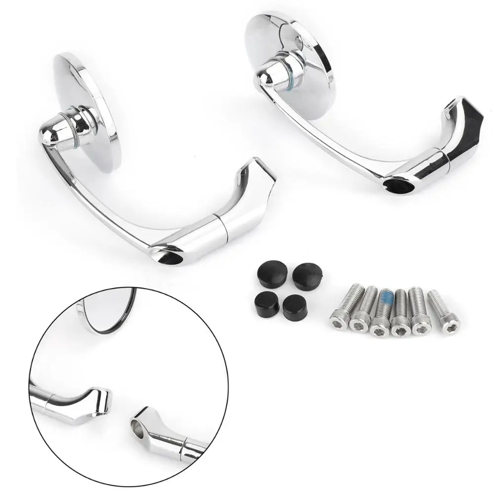 Areyourshop Мотоцикл L-Bar Круглые Задние Зеркала заднего обзора для кафе-рейсеров пара 8 мм 10 мм Универсальные аксессуары для мотора Kawasaki Yamaha.