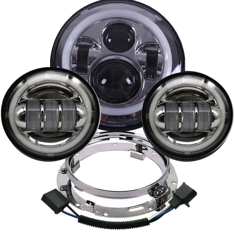 

Мотоцикл 7 ''светодиодный головной светильник для Harley Road King, уличные фонари, скольжение, Electra Road Glide, ультра Ограниченная серия с 4,5'' светодиод...