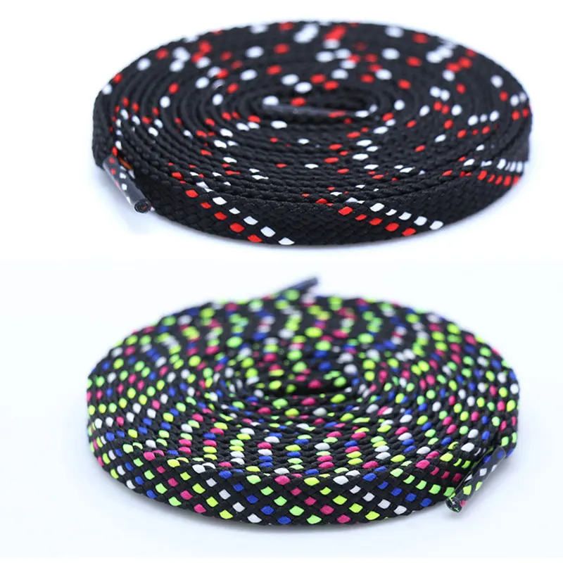 1 пара двухцветные Саржевые шнурки для кроссовок модные кроссовки из полиэстера