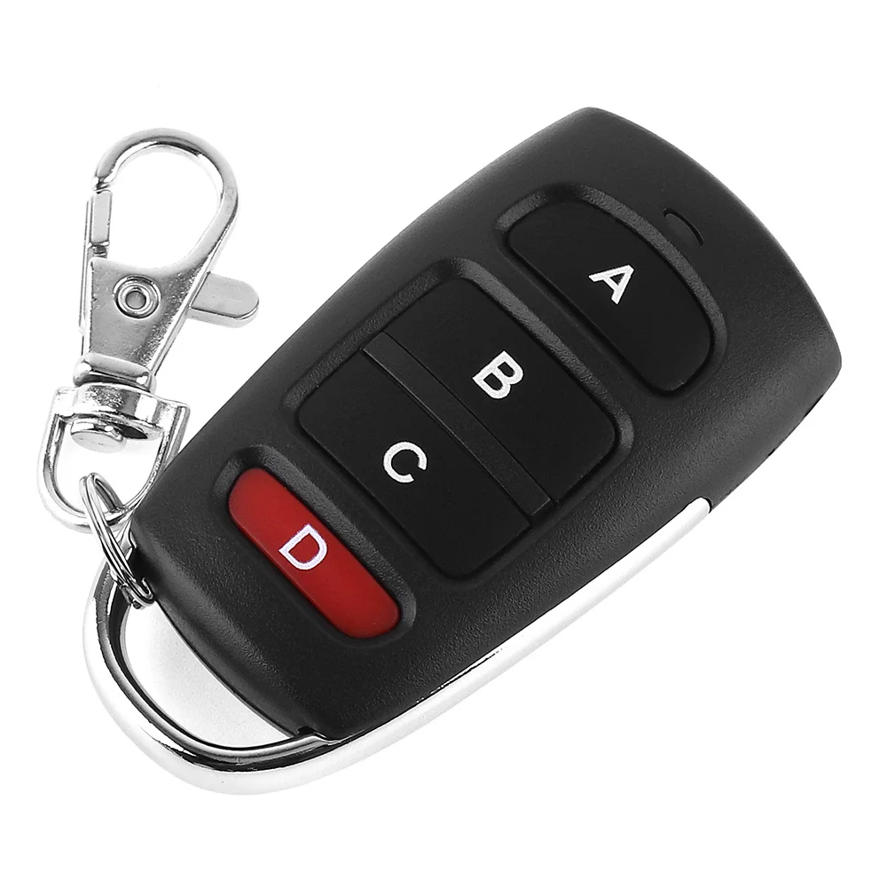 

1 Pc DC 12V Universal Black 315 / 433MHz Wireless Remote Control 4 Four Button Remote ABCD Keychain Remote Controls