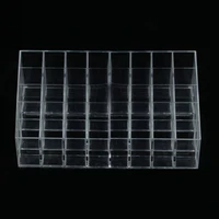 transparent multifunctional home bedroom lipstick stand case cosmetic makeup tools organizer holder plastic box
