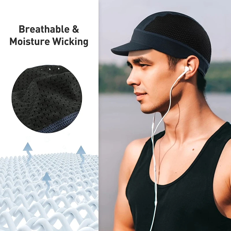 

Cycling Cap Breathable Under Helmet Bike Hat Sweat Wicking Sunproof Hat for Women and Men Running Cycling Outdoor Sports