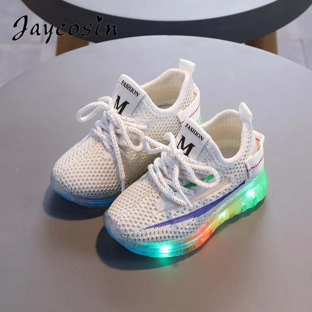 Кроссовки со шнуровкой для девочек и мальчиков Сетчатые кроссовки бега Детская