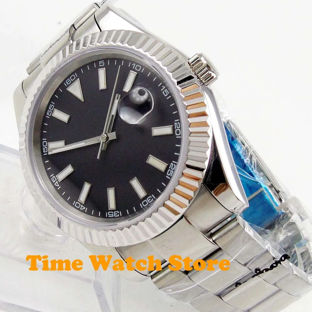 Парнис 40 мм автоматический сварочный аппарат Для мужчин часы с сапфировым