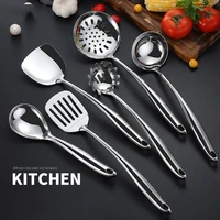 304 stainless steel soup spoon kitchenware set colander anti scalding non stick frying spatula kitchen utensils 304 spatula