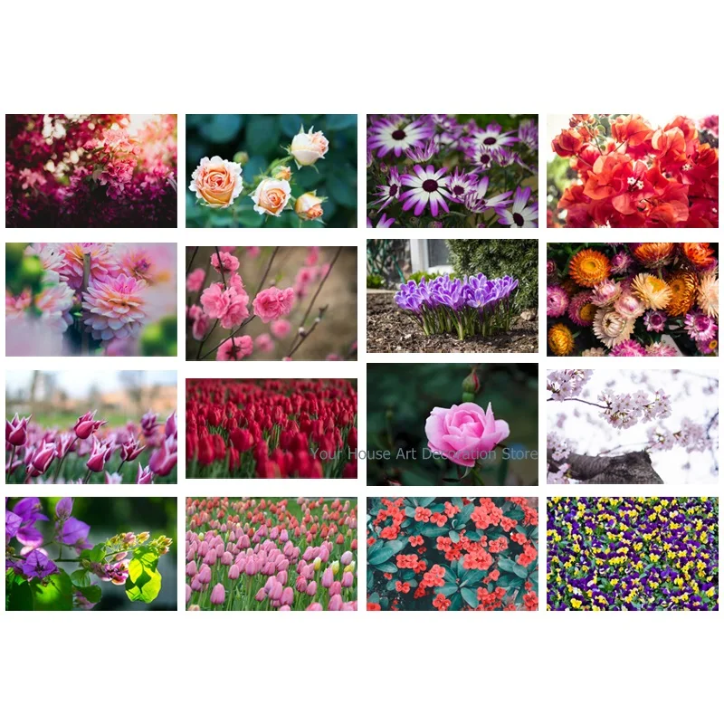 

5D Full Square Round Rhinestone Flowers Cross Stitch Kit Full Diamond Embroidery Mosaic Art Picture Rhinestone Home Decoration