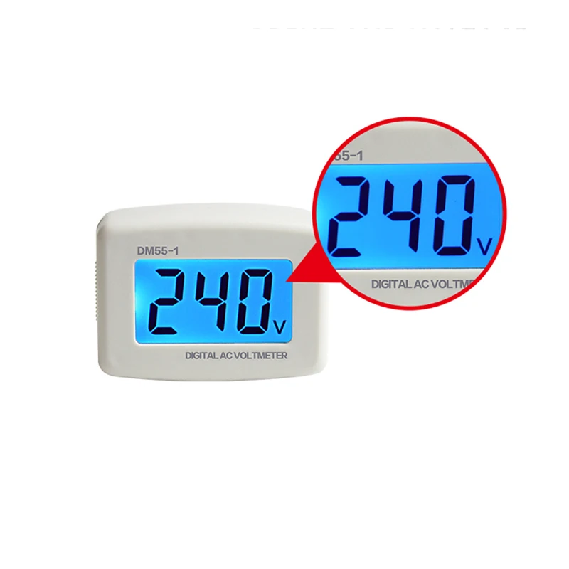 1PCS Digital AC Voltmeter AC80V 300V Electric Voltage Pen Tester LCD Display DM55 1 US/EU Plug type Volt Meter|Измерители