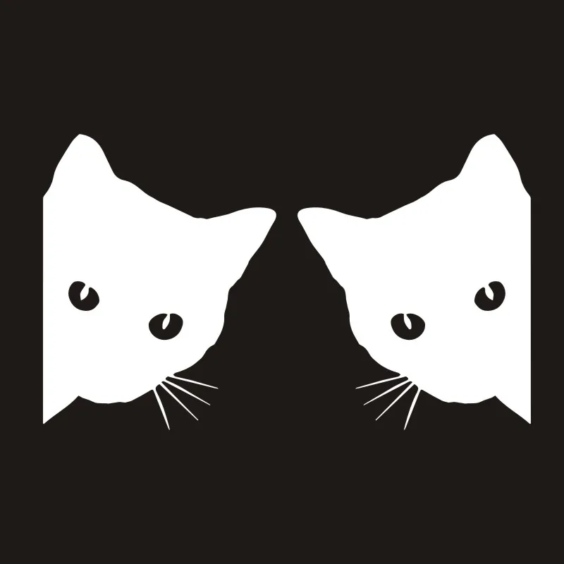 

12*15CM CAT FACE PEERING Funny Car Styling Car Stickers Decal Waterproof Motorcycle Body Cool Covers