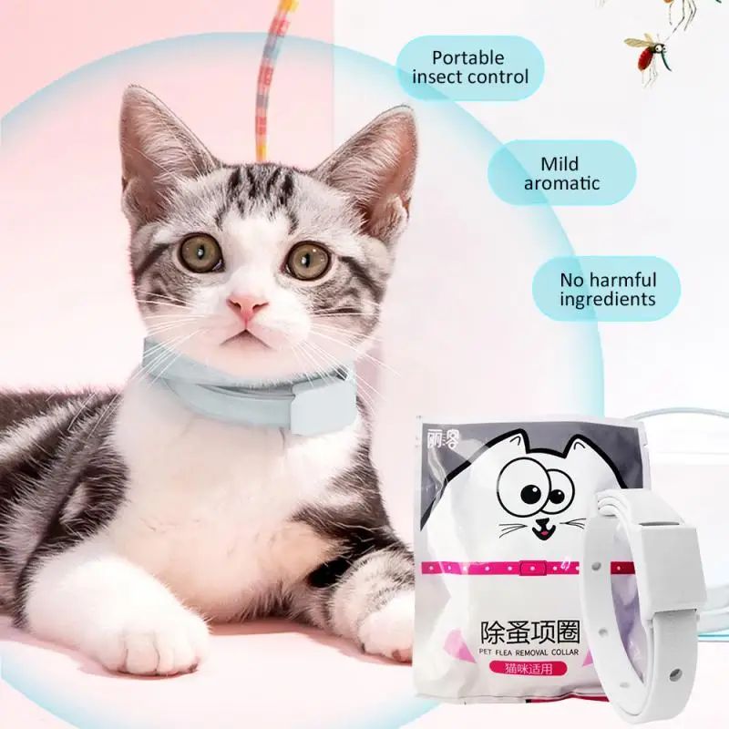

Adjustable Cat & Dog Collar Flea & Tick Prevention Pet Collar Pest Control Protect Rubber Flea Killer Collar Pet Accessories