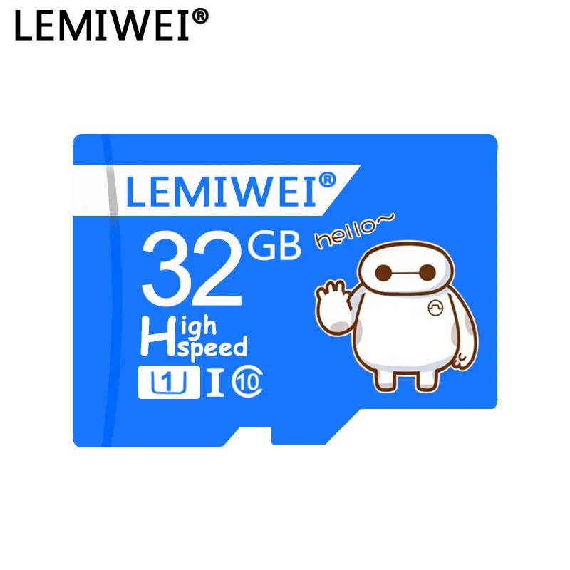 LEMIWEI Baymax, высокое качество, TF карта, 64 ГБ, класс 10, водонепроницаемая карта памяти, 32 ГБ, Мини карта для телефона, планшета, ПК, водонепроницаемая
