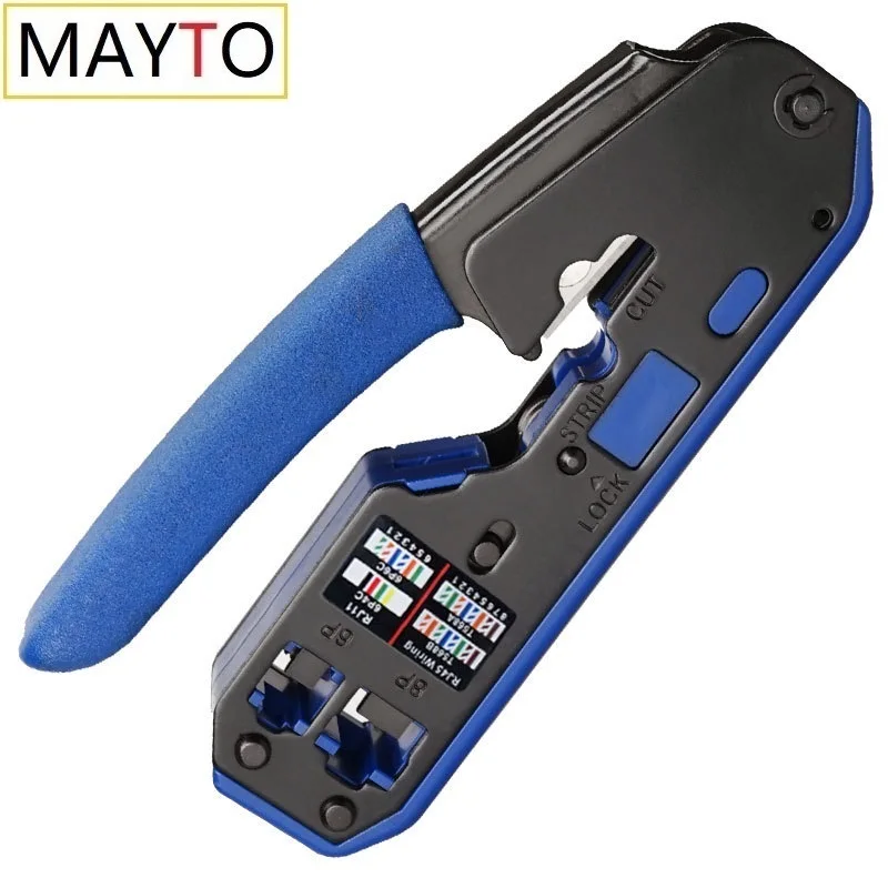 

EZ RJ45 Pass Crimper Tool Hand Network Tool Kit Crimping Tool for Cat6 Cat5 Cat5e Connector 8P 6P Lan Cable Wires Pliers