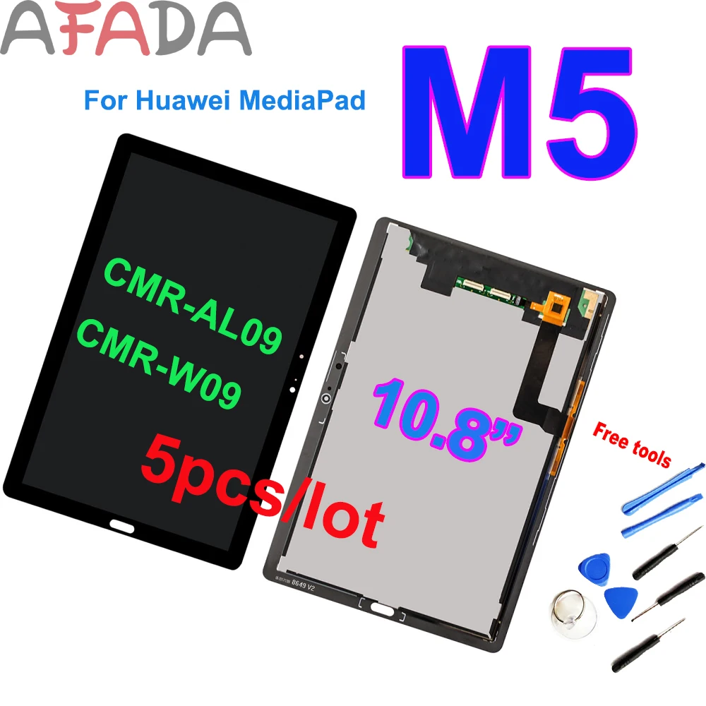 

10.8" LCD Display Panel For Huawei MediaPad M5 10.8 CMR-AL09 CMR-W09 Touch Screen Digitizer Sensor Assembly Replacement 5pcs/lot