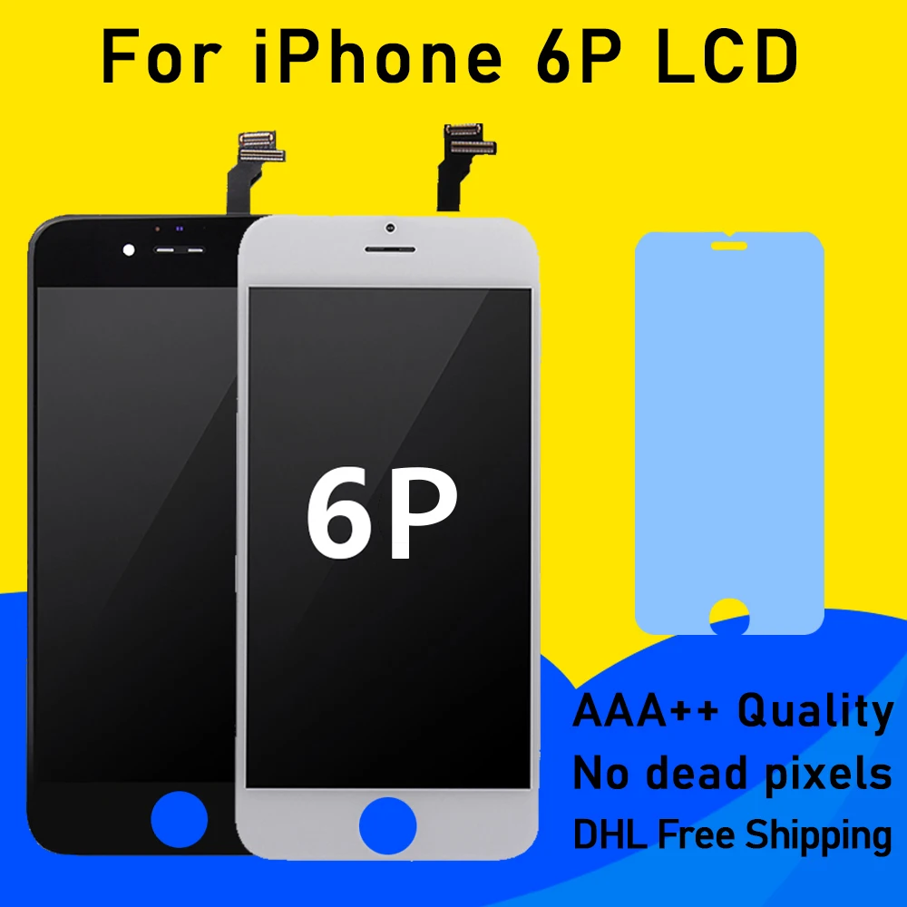 

10Pcs/Lot Perfect AAA+++ Display For iPhone 6 Plus LCD Display 3D Touch Screen Replacement Digitizer Assembly No Dead Pixels LCD