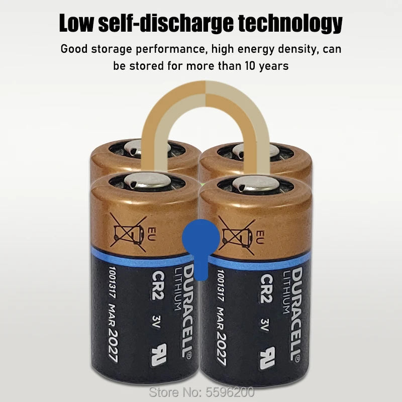 2 шт. оригинальный Duracell CR2 CR15H270 CR15266 3V 850 мА/ч литий Батарея для цифровой Камера