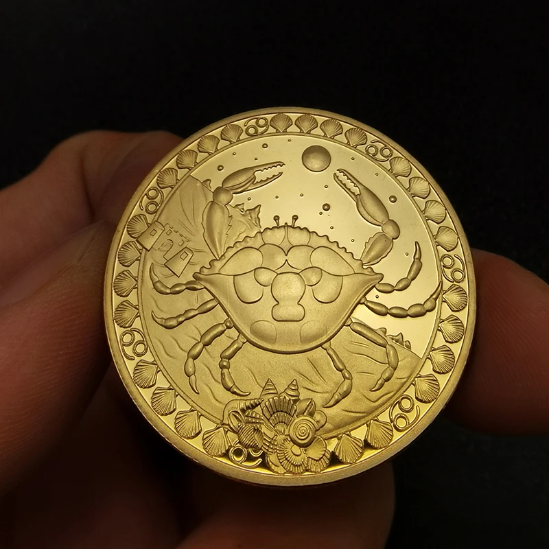 Двенадцать созвездий зодиака золотые памятные монеты евро Астрология Рак Таро