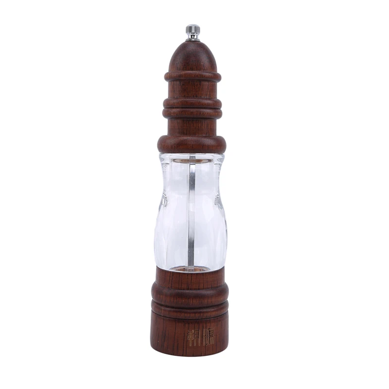 Pepper Mill Grinder Manual Salt Weed Grind Herb Dry Spice Wooden Transparent Mills Kitchen Tools | Дом и сад