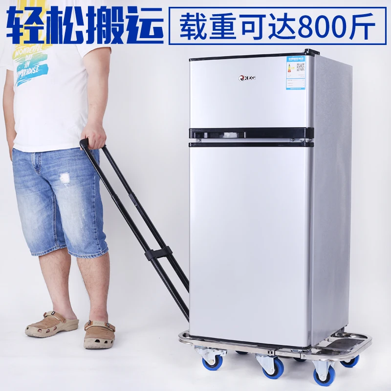 Ручная Тележка из нержавеющей стали портативная для покупок тележка складная