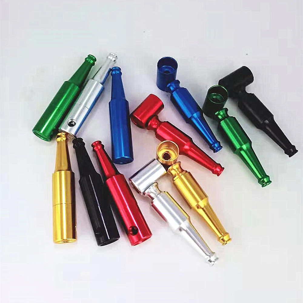 2019 Creative Mini Beer Bottle Smoking Pipes Portable Cigarette Holder Funny Gifts Pipe Herb Tobacco Smoke Grinder |