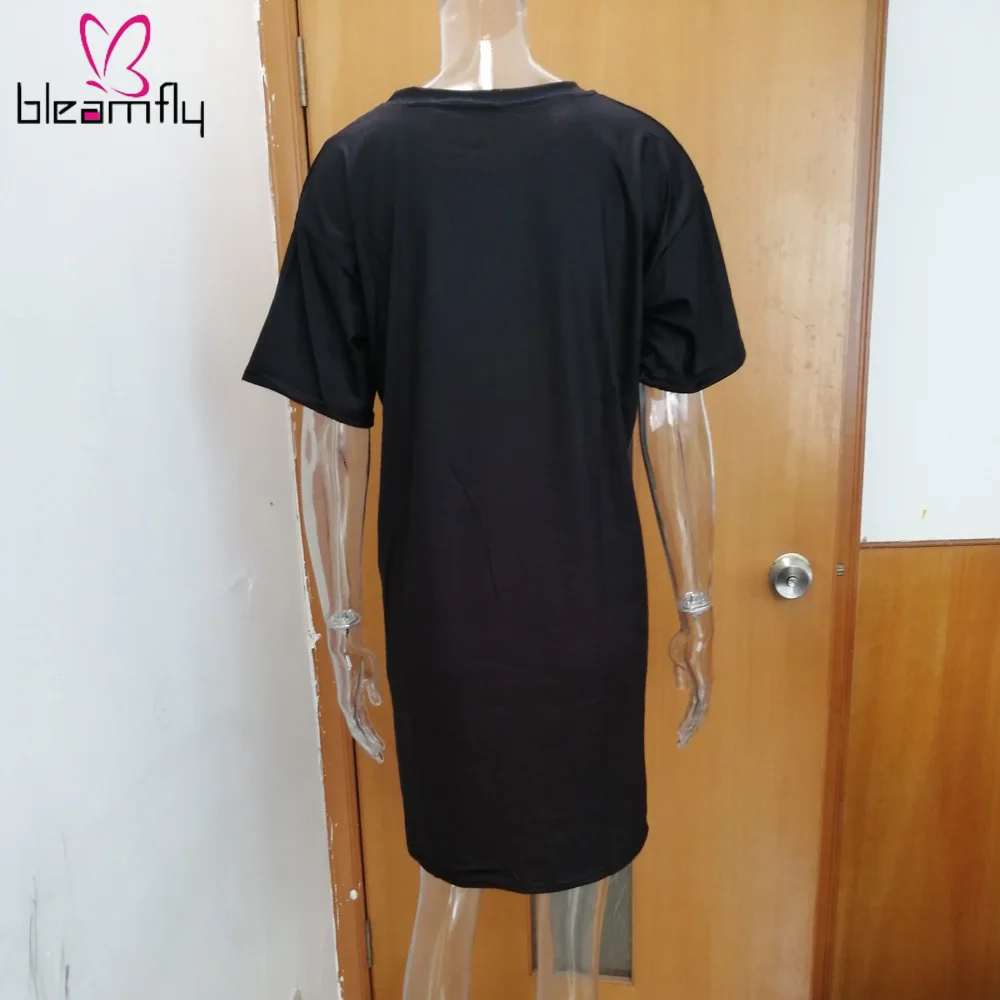 2019 летнее женское платье с принтом персонажа короткий рукав длина до колена