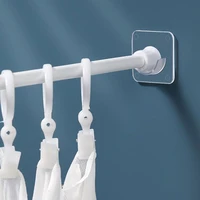 diy no drilling home bathroom window treatment curtain rod holder adhesive universal stick on wall mounted wardrobe bracket
