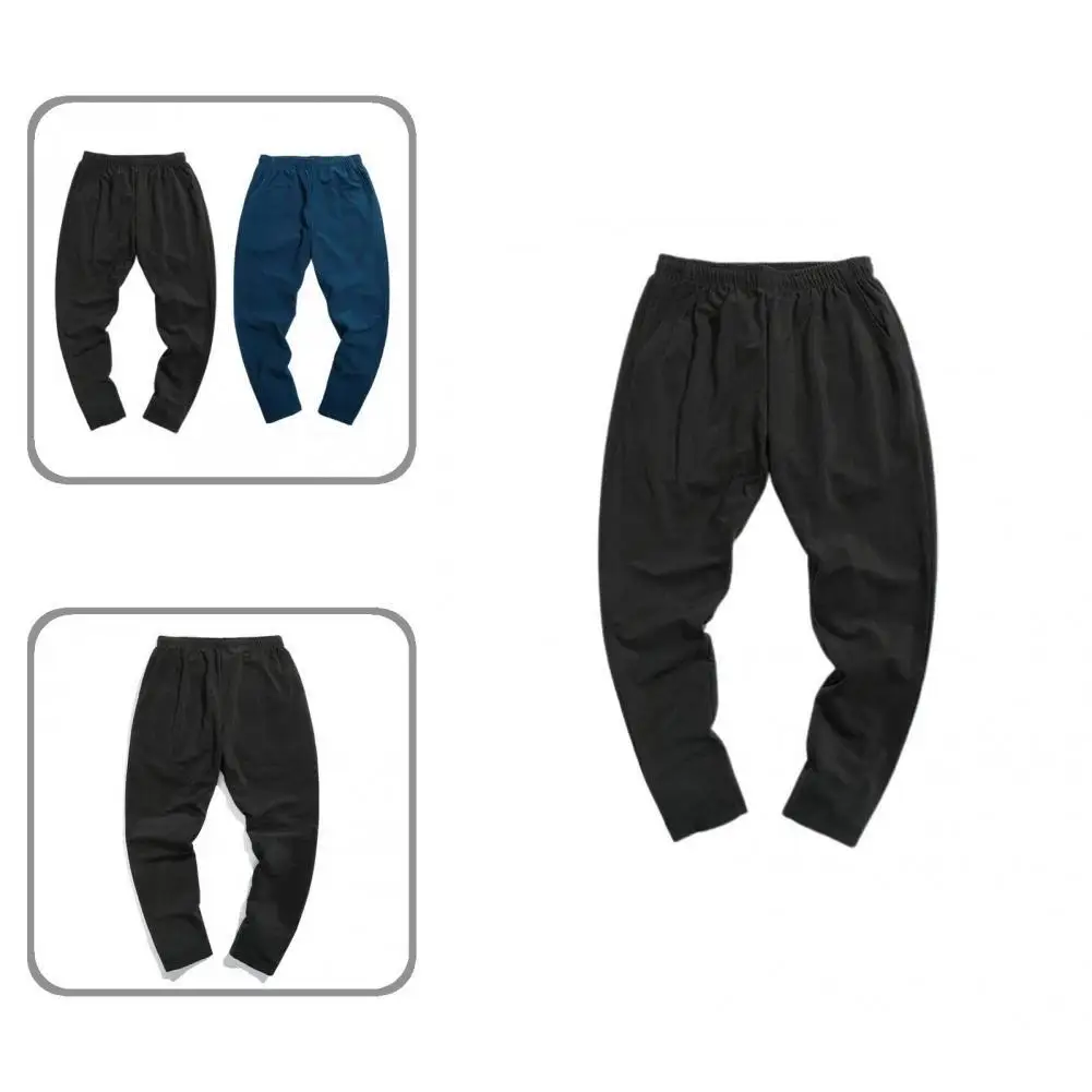 

Trendy Spring Pants Elastic Waist Corduroy Soft Texture Comfy Spring Pants Men Pants Men Trousers
