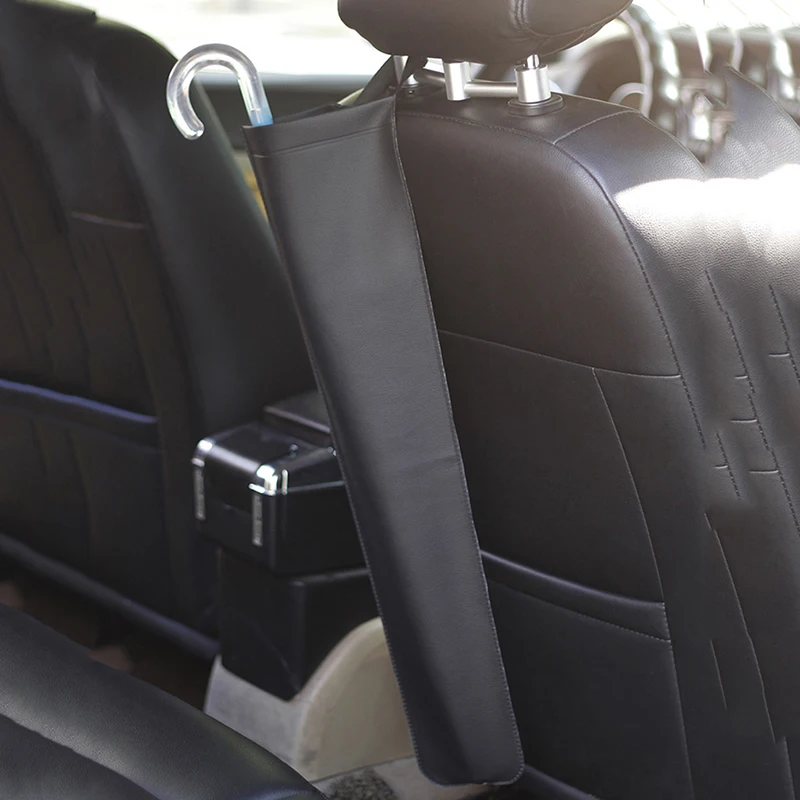 

Universal Car Umbrella Bag Leather Foldable Car Auto Seat Back Waterproof Umbrella Storage Organizer Cover Case Car Accessories