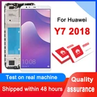 100% протестированный 5,99 ''ЖК-дисплей для Huawei Y7 2018 LCD  Y7 Pro 2018 дисплей с сенсорным экраном дигитайзер в сборе для Y7 Prime 2018 ЖК-панель