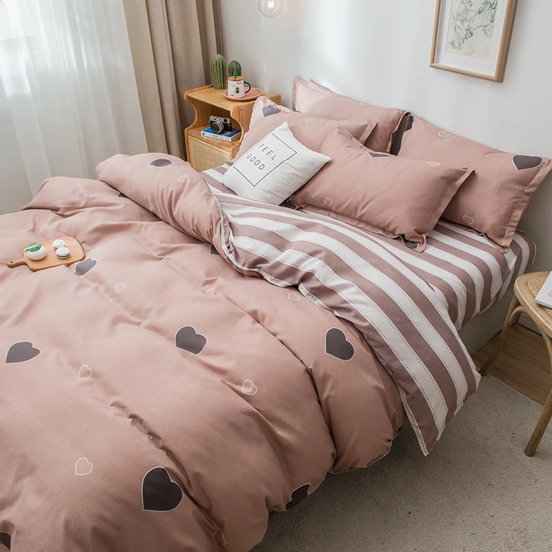 

Duvet Cover 220x240 Printed Bedding Set 4pcs Twin Queen King Size Pillowcase Home Textile Pastoral Style Bed Sheet