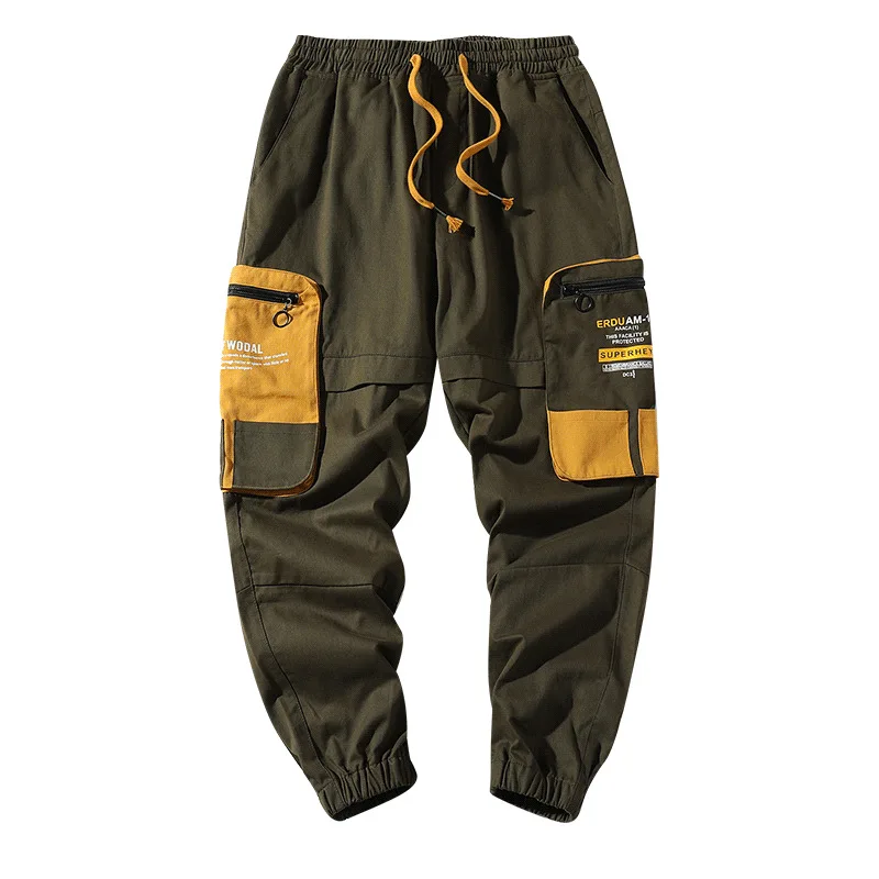 Мужские брюки-карго FGKKS повседневные штаны с большими карманами шаровары в стиле