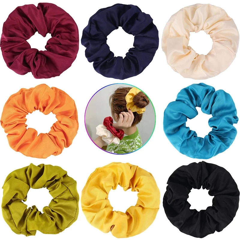 VKME Новые однотонные большие аксессуары для волос головной убор эластичная