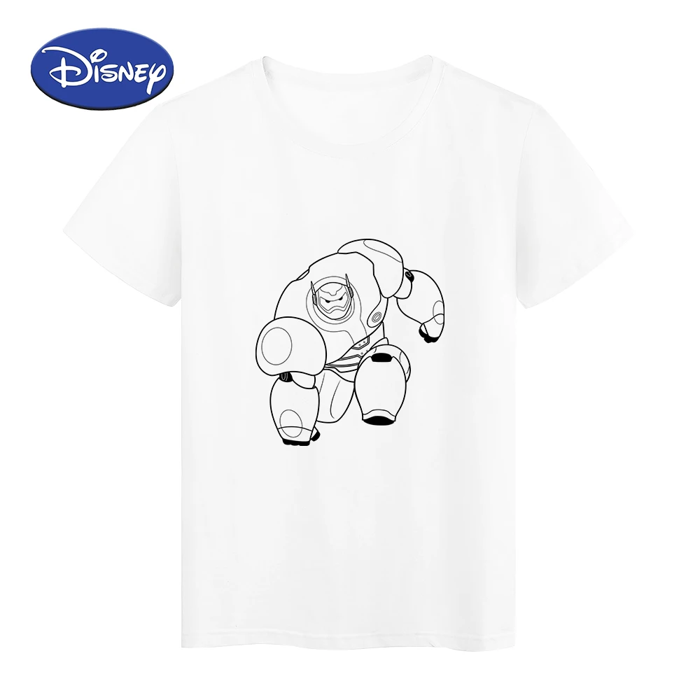 

Disney Minimalism White Tshirt Women Baymax Printed Hipster Trend Ropa Tumblr Mujer Harajuku Punk Female Tee shirt Urbano