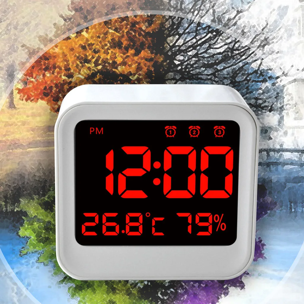 Светодиодный цифровой будильник 3 группы будильников настольные часы с дисплеем
