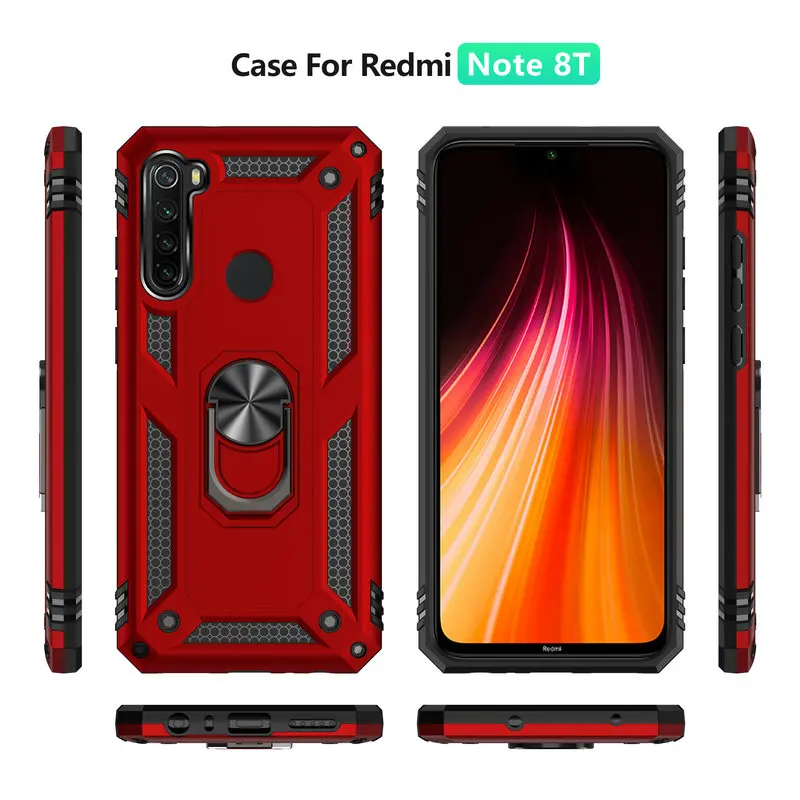 Чехол-накладка для Xiaomi Redmi Note 8T 3D армированный металлический 64/128 ГБ | Мобильные